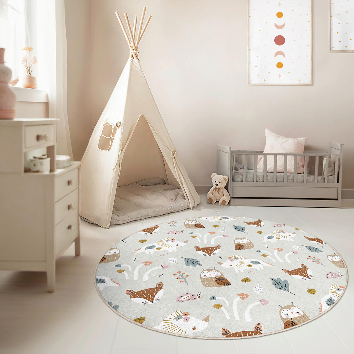 KINDERTEPPICH 120 cm Tier  - Multicolor, Basics, Textil (120cm)