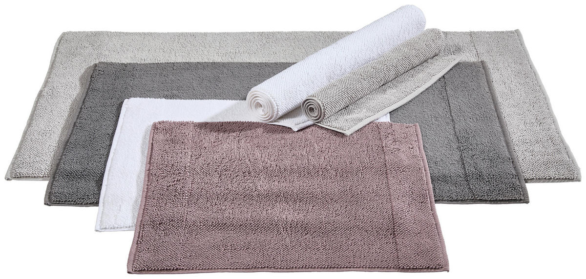 BADEMATTE BONITA Weiß 60/100 cm  - Weiß, KONVENTIONELL, Textil (60/100cm) - Bio:Vio