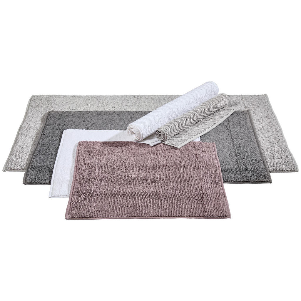 Thumbnail - Bio:Vio Badematte Bonita, Anthrazit, Textil, Abstraktes, 70x120 cm, Gots, schadstoffgeprüft, Badtextilien, Badematten