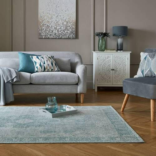 VINTAGE-TEPPICH 155/230 cm Manhattan Grün  - Grün, Basics, Textil (155/230cm) - Xora