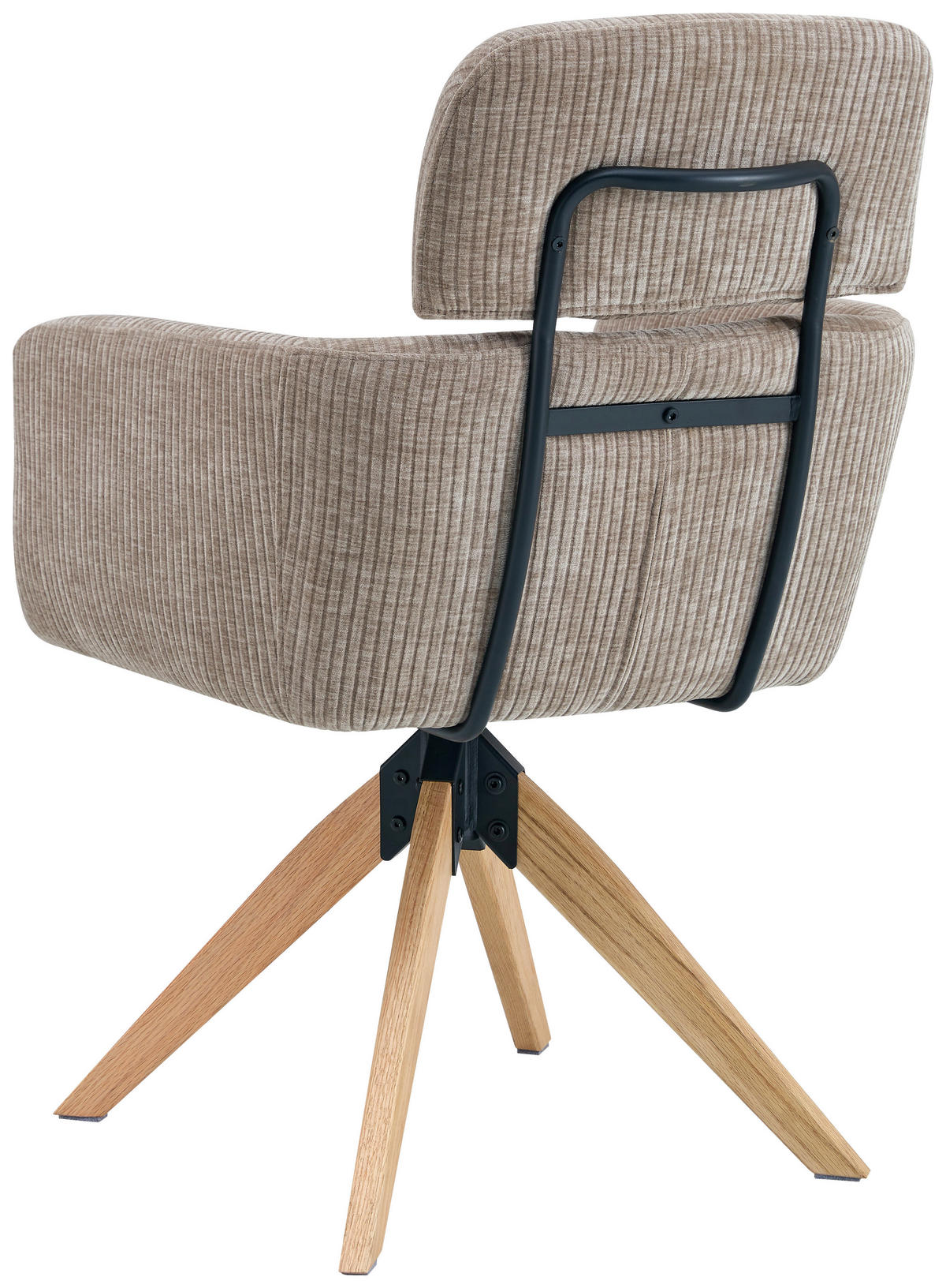 STOLICA S NASLONOM ZA RUKE  bež  drvo, metal, tekstil      - prirodne boje/bež, Konvencionalno, drvo/metal (60/90/69cm) - Livetastic