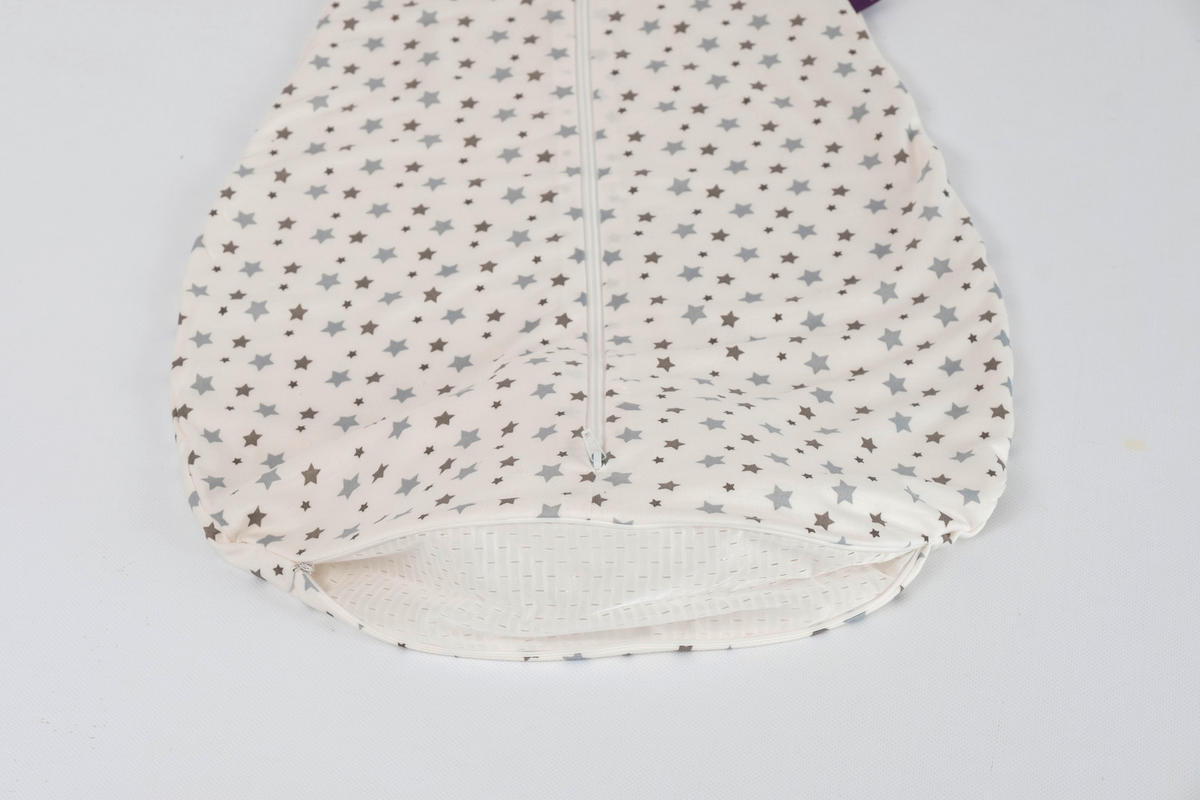 BABYSCHLAFSACK weiß mit grauen Sternen    60   - Weiß, Basics, Textil (60null) - Träumeland