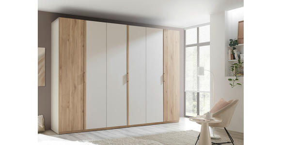 DREHTÜRENSCHRANK  in Eichefarben, Kaschmir  - Kaschmir/Eichefarben, Design, Holz/Holzwerkstoff (300/225,5/60,2cm) - Xora