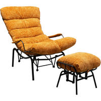 SESSELSET Mikrofaser Hocker    - Gelb/Schwarz, Design, Holz/Textil (83/97/106cm) - Kare-Design
