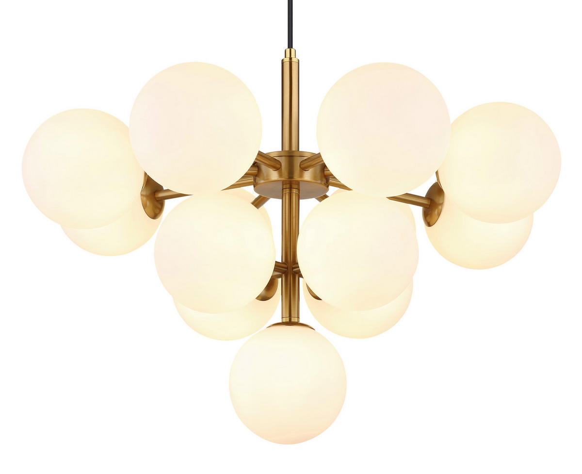 HÄNGELEUCHTE 56/120 cm   - Goldfarben, Design, Glas/Metall (56/120cm) - Globo