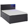 BOXSPRINGBETT 120/200 cm  in Anthrazit  - Anthrazit/Schwarz, Design, Holz/Textil (120/200cm) - Xora