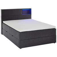 BOXSPRINGBETT 120/200 cm,  in Anthrazit  - Anthrazit/Schwarz, Design, Holz/Textil (120/200cm) - Xora