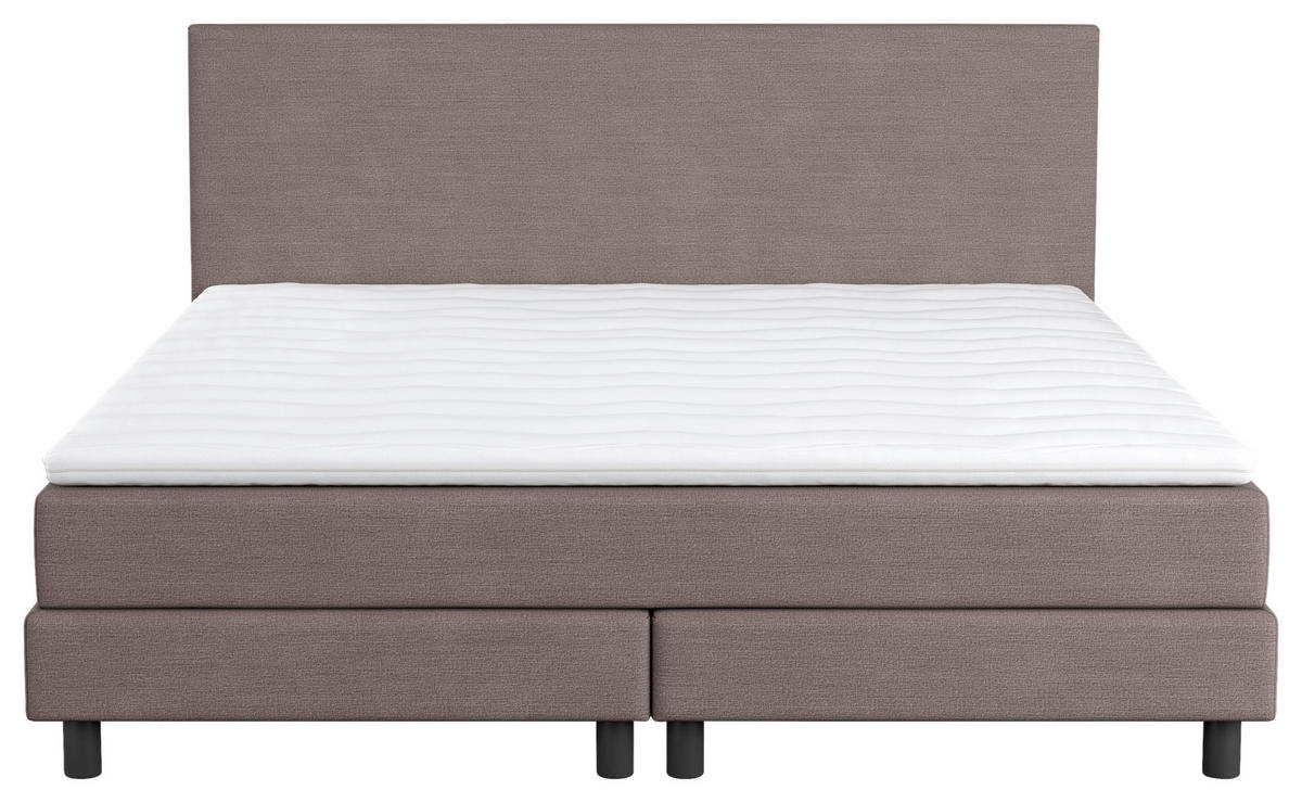 BOXBETT 180/200 cm  in Taupe  - Taupe/Schwarz, MODERN, Holzwerkstoff/Textil (180/200cm) - MID.YOU
