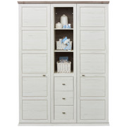BABYKLEIDERSCHRANK Camron Grau, Weiß - Weiß/Grau, Natur, Holzwerkstoff/Kunststoff (153/209,2/60,2cm) - My Baby Lou