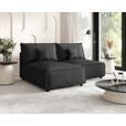 ECKSOFA Anthrazit Webstoff Zierkissen, Rückenkissen, Rücken echt  - Anthrazit/Schwarz, MODERN, Kunststoff/Textil (153/200cm) - Xora