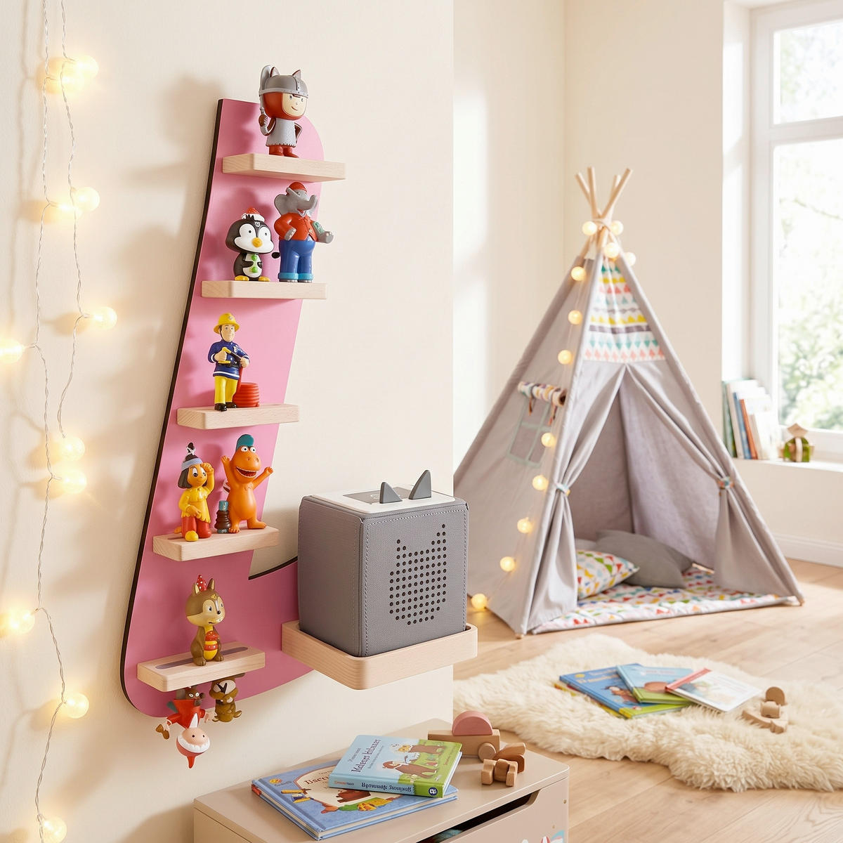 KINDERREGAL  - Pink, Modern, Holzwerkstoff (32/47/19cm) - Livetastic
