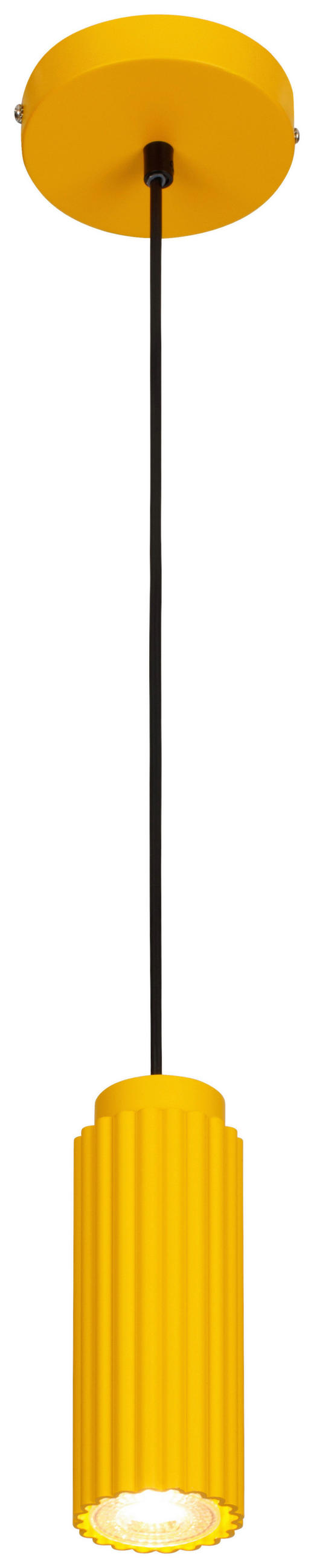 HÄNGELEUCHTE 6,5/120 cm   - Gelb, Design, Metall (6,5/120cm) - Collet's Monde