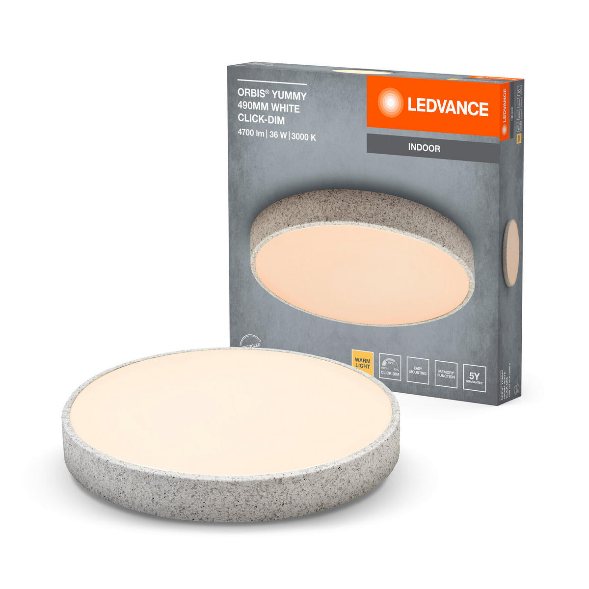LED-DECKENLEUCHTE 49/7 cm   - KONVENTIONELL, Metall (49/7cm) - Ledvance