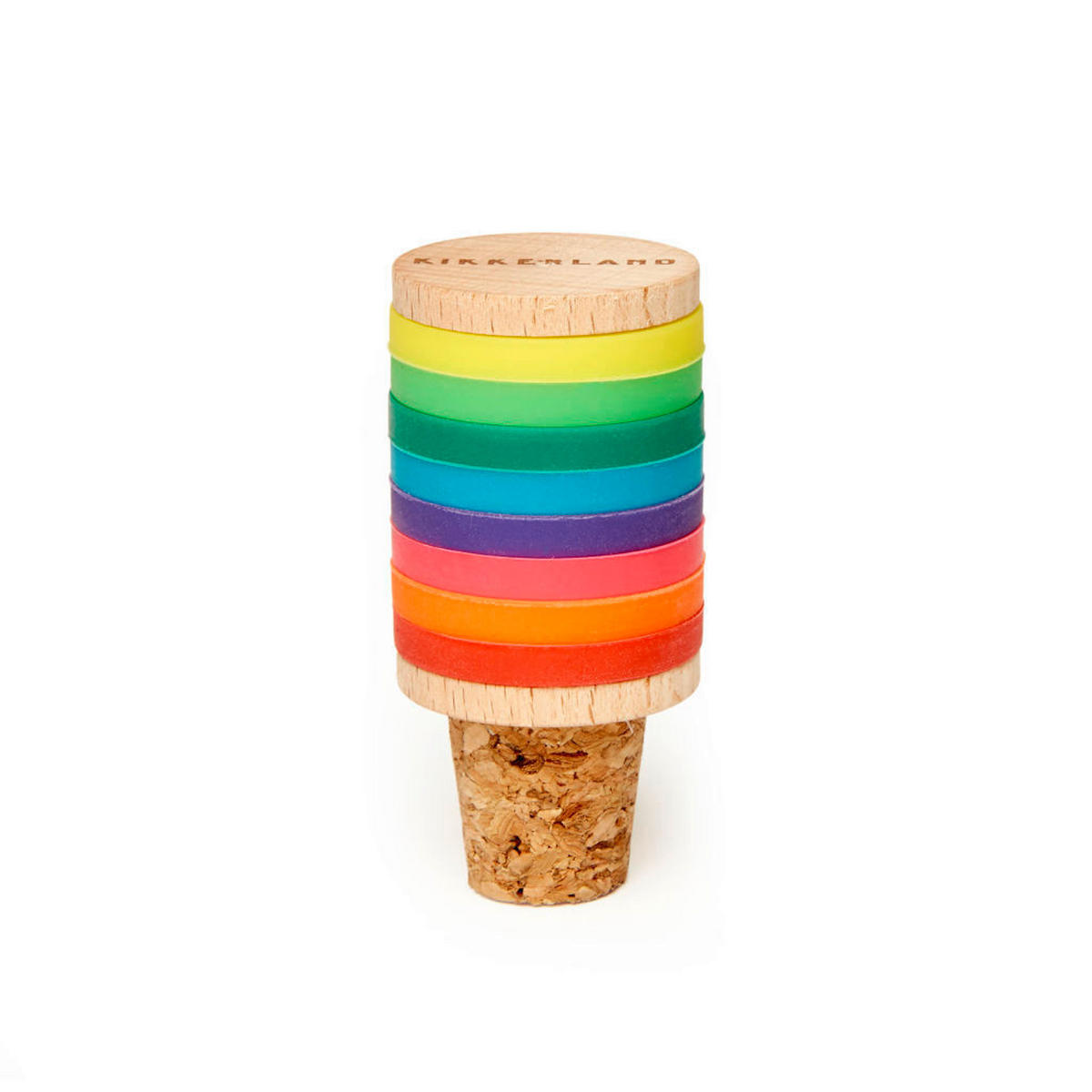 SET OZNAČEVALCEV KOZARCEV - večbarvno, Basics, umetna masa/les (3/6/4cm) - Kikkerland