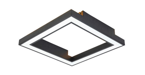 LED-DECKENLEUCHTE 50/50/8 cm    - Schwarz, Trend, Kunststoff/Metall (50/50/8cm) - Novel