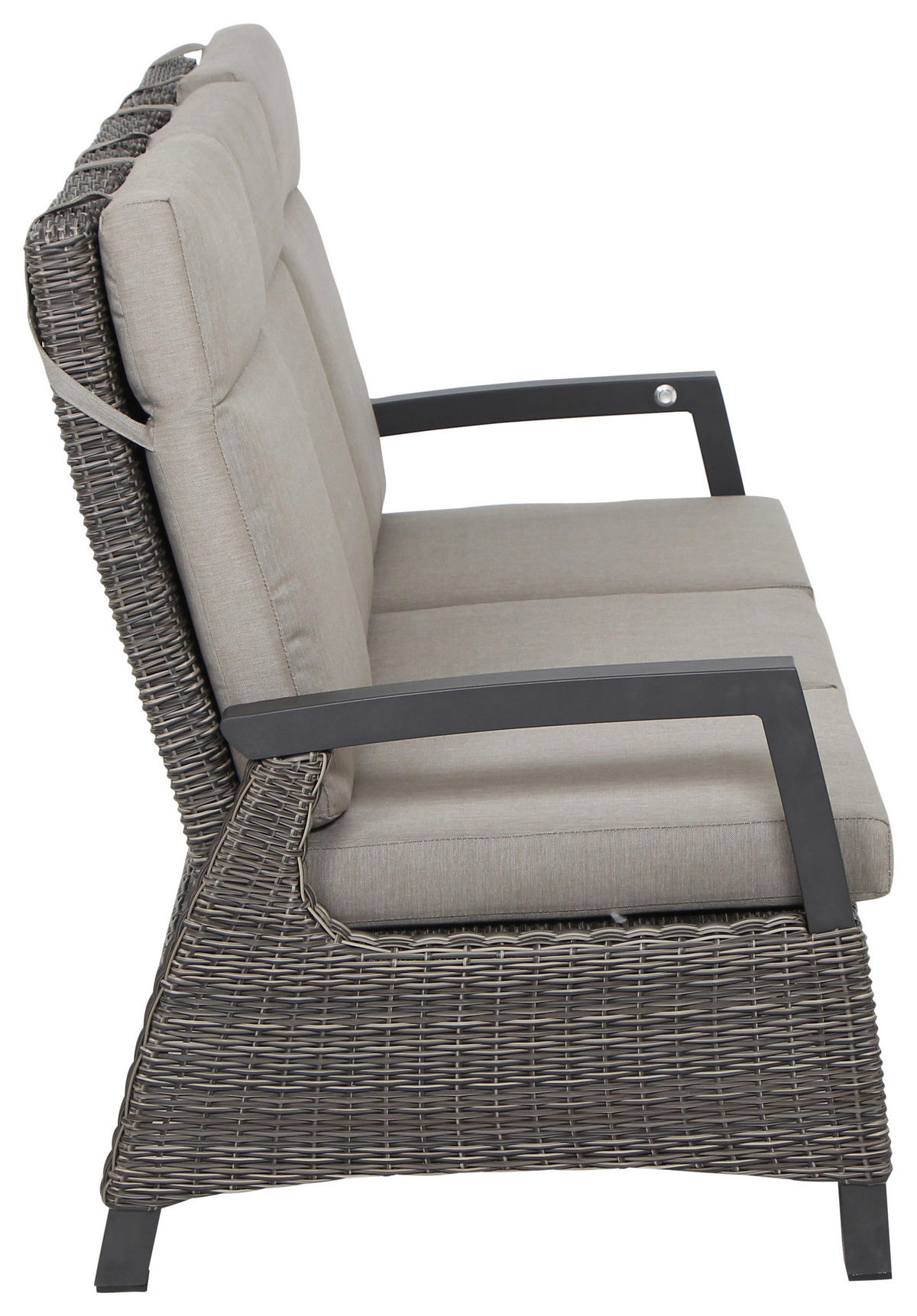 LOUNGEGARNITUR 4-teilig   72/103/160 cm Aluminium  - Grau, Basics, Keramik/Kunststoff (72/103/160cm) - Siena Garden