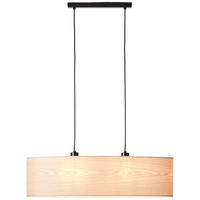 HÄNGELEUCHTE 78/22/120 cm    - Schwarz/Kieferfarben, Basics, Holz/Metall (78/22/120cm) - Brilliant