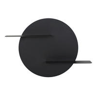 NÁSTENNÝ REGÁL, čierna - čierna, Design, kov (56,5/9,5/40cm) - Ambia Home