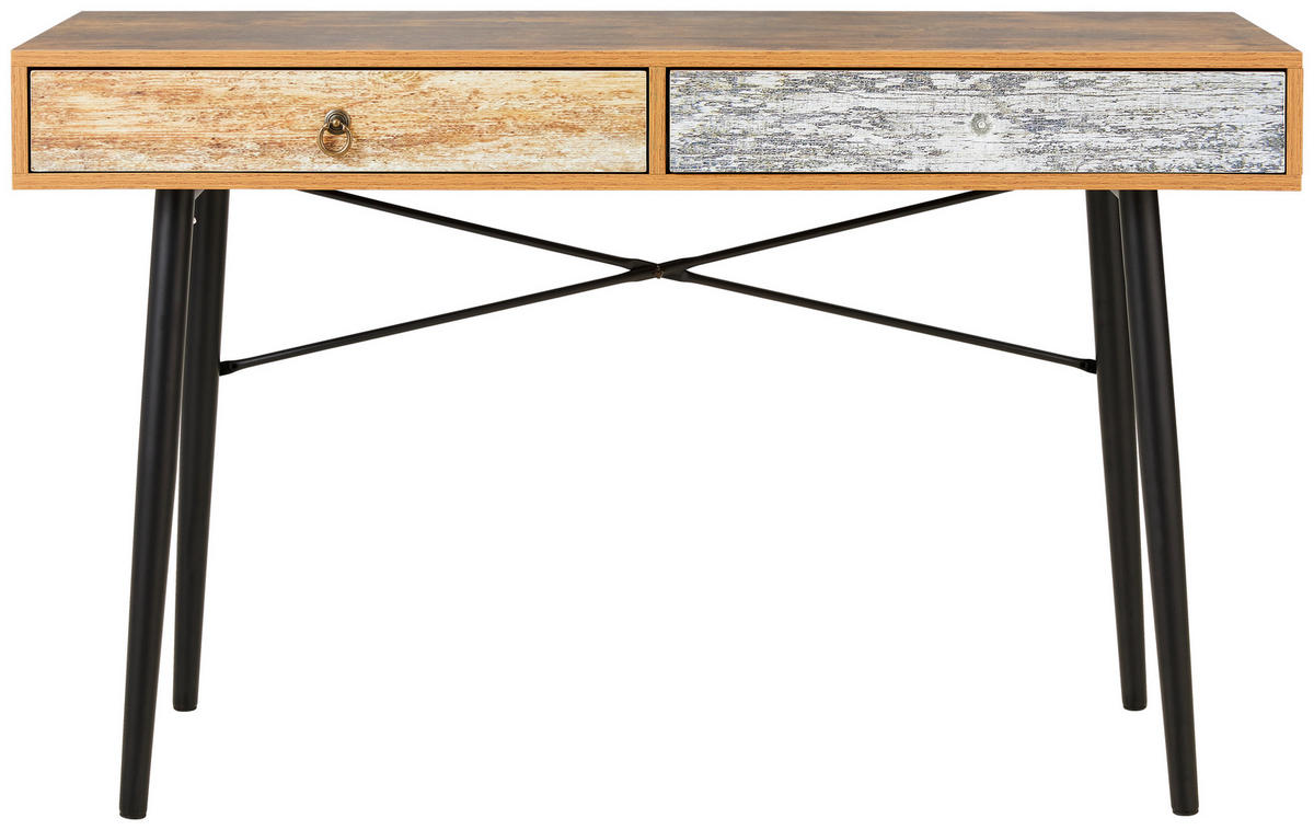 KONSOLENTISCH Hellgrau, Hellblau, Rostfarben  - Klar/Rostfarben, LIFESTYLE, Holzwerkstoff/Kunststoff (120/39/73cm) - Carryhome