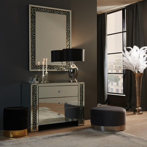 Kommode Spiegelglas 3 Schubladen Entdecken