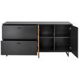 SIDEBOARD Grau, Eichefarben  186/87,2/46,4 cm  - Eichefarben/Anthrazit, Design, Holz/Holzwerkstoff (186/87,2/46,4cm) - Novel