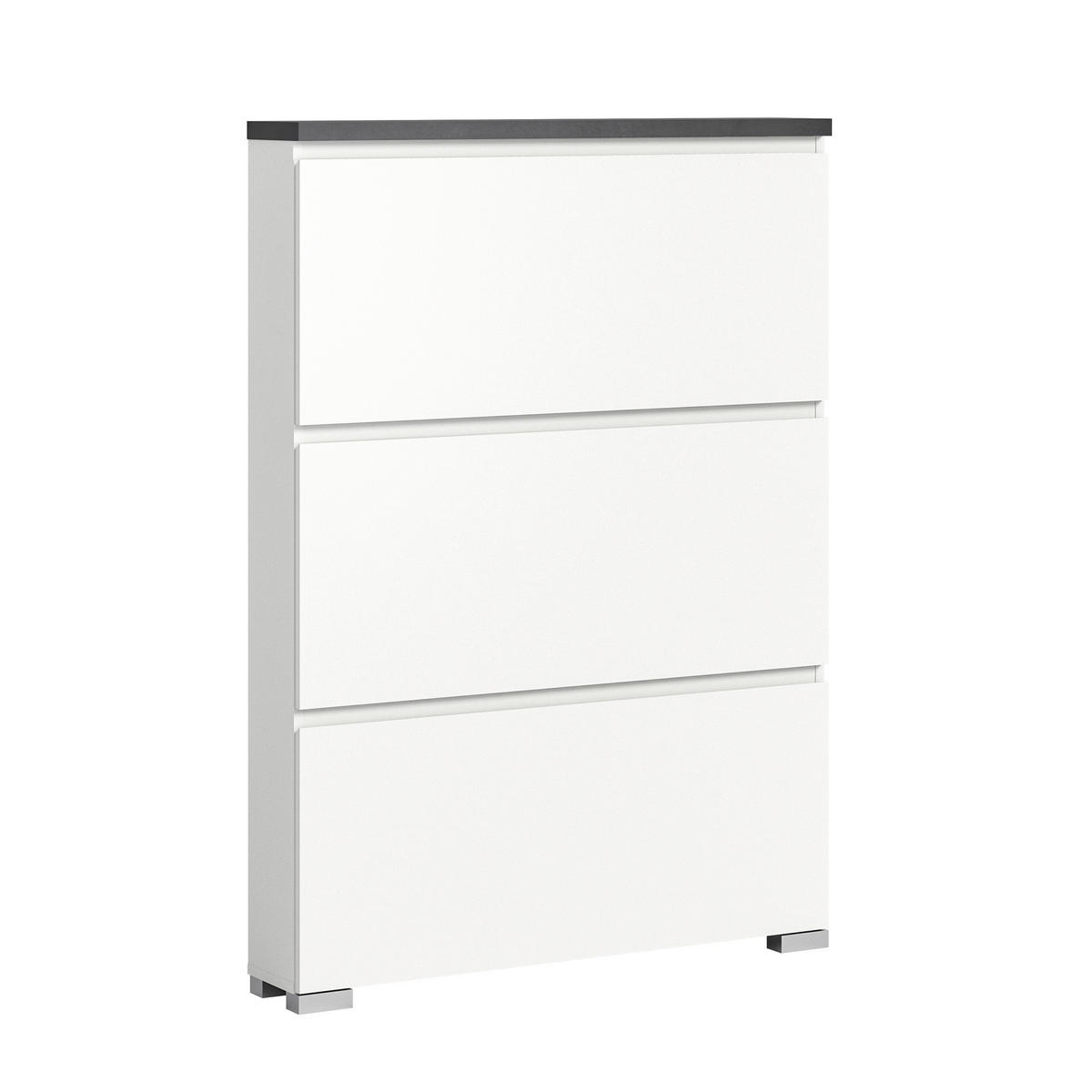 SCHUHKIPPER - Silberfarben/Weiß, MODERN (95/133/18cm)