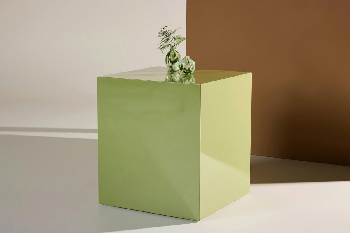 COUCHTISCH Pappel 40/40/45 cm quadratisch Hellgrün  - Hellgrün, MODERN, Holz (40/40/45cm) - Livetastic