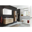 HOCHSCHRANK 30/164/30 cm  - Eichefarben/Schwarz, Design, Glas/Holzwerkstoff (30/164/30cm) - Novel