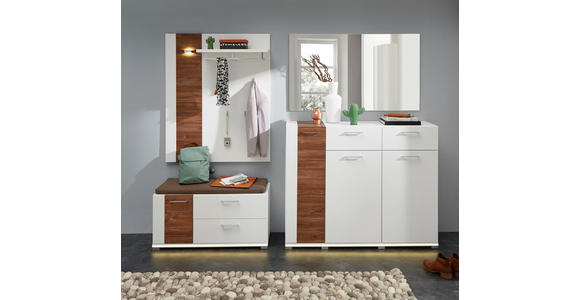 SPIEGEL 115/70/2 cm - Weiß, Design, Glas/Holzwerkstoff (115/70/2cm) - Voleo