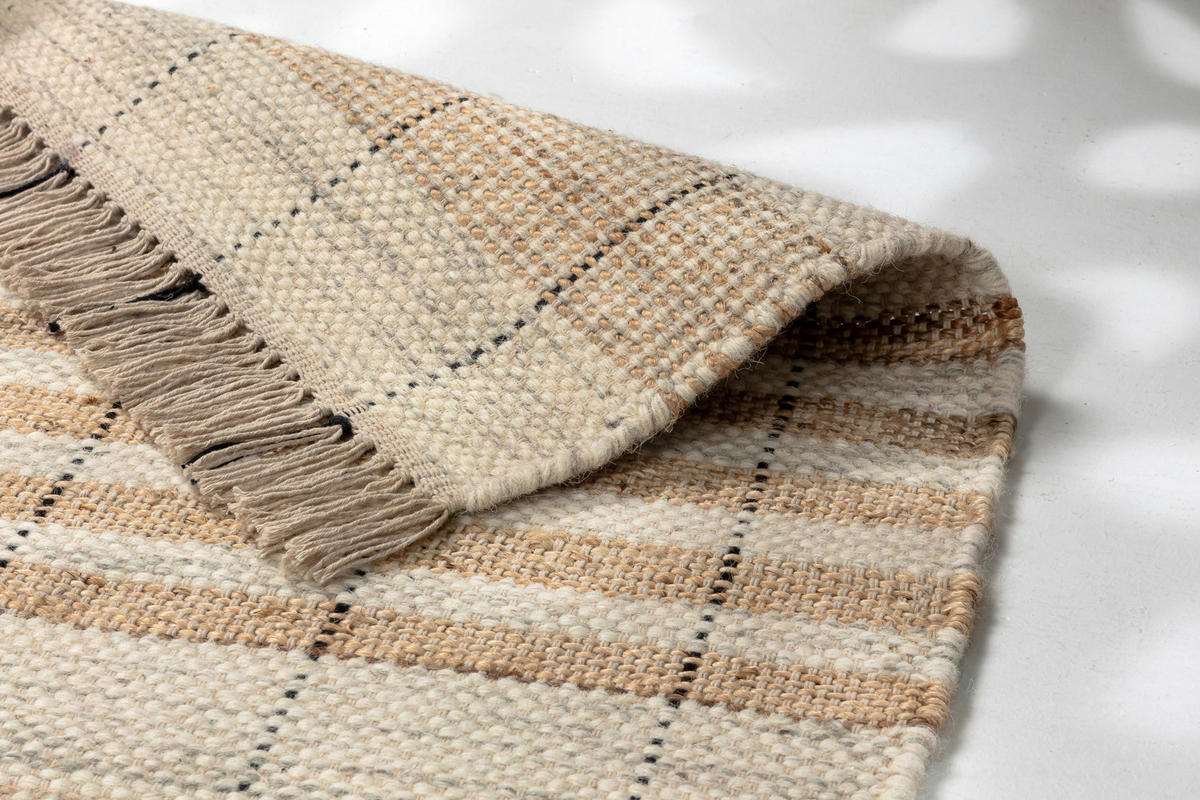 HANDWEBTEPPICH 60/110 cm Neria Creme rechteckig  - Creme, Basics, Textil (60/110cm) - Schöner Wohnen