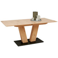 ESSTISCH Schwarz, Eichefarben rechteckig  ausziehbar, in verschiedenen Größen erhältlich, in verschiedenen Holzarten erhältlich, Variantenauswahl  - Eichefarben/Schwarz, Design, Holz/Holzwerkstoff (180-220/90/75cm) - Dieter Knoll