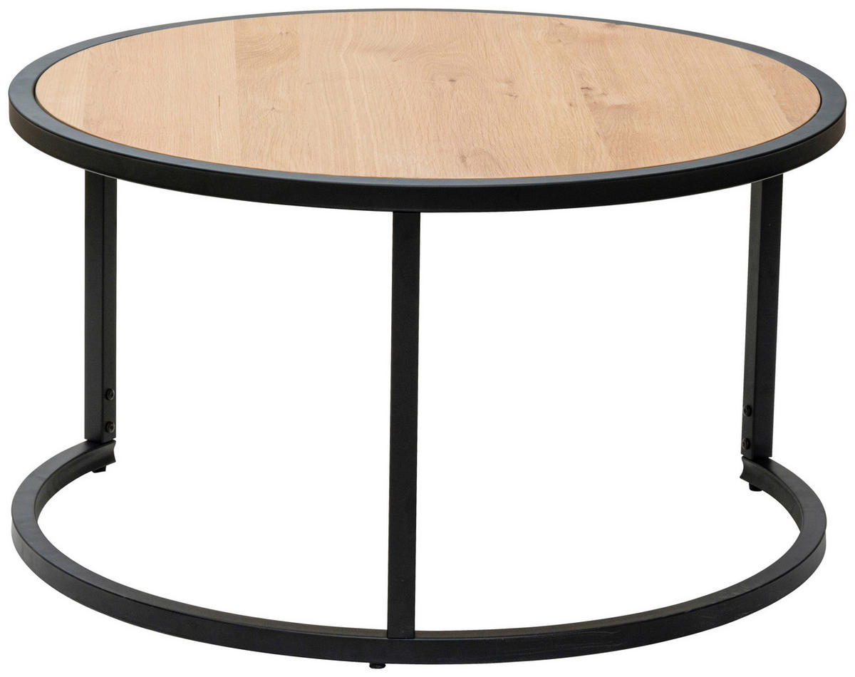 COUCHTISCH in Holz, Metall, Holzwerkstoff 80/45/80 cm  - Schwarz/Naturfarben, Design, Holz/Holzwerkstoff (80/45/80cm) - MID.YOU