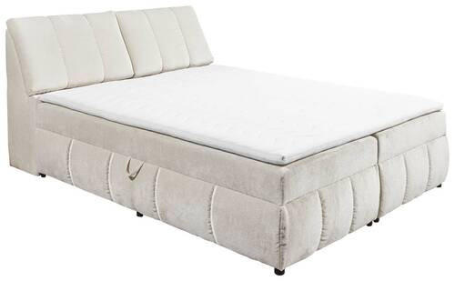 BOX-ÁGY 160/200 cm  bézs  - bézs/fekete, Modern, műanyag/faalapú anyag (160/200cm) - MID.YOU
