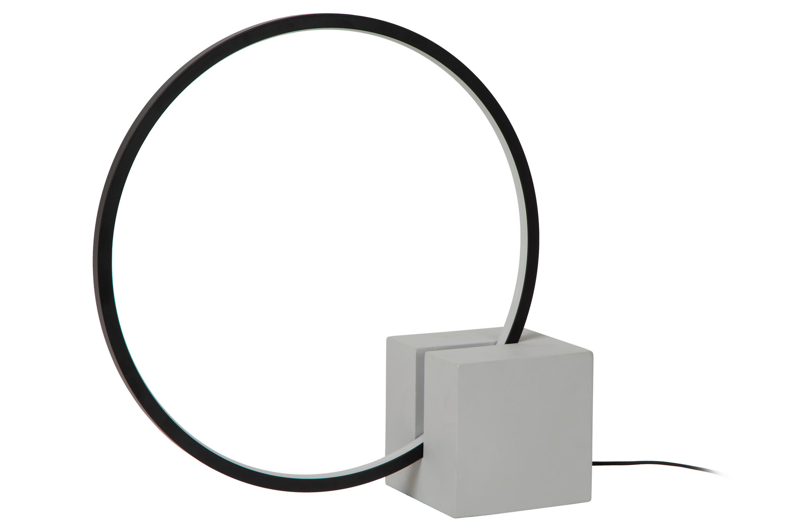 LED-TISCHLEUCHTE CIRKELIS 32/10/32 cm   - Schwarz/Grau, KONVENTIONELL, Metall (32/10/32cm) - Lucide