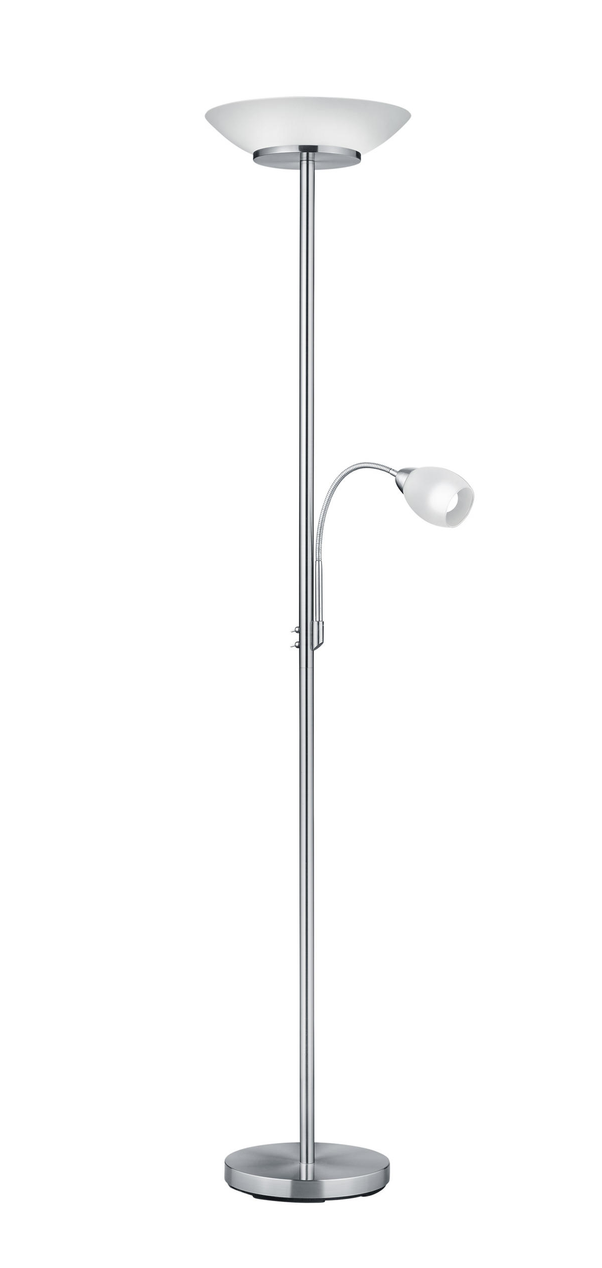 SVJETILJKA PODNA Gerry  - bijela/boje nikla, Basics, staklo/metal (34/180cm)