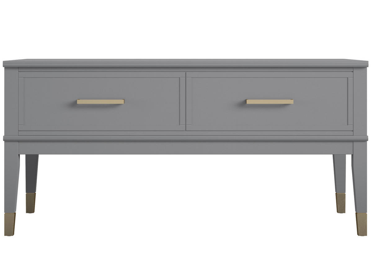 COUCHTISCH Westerleigh 106/52/51 cm rechteckig Graphitfarben  - Messingfarben/Graphitfarben, Design, Holzwerkstoff/Metall (106/52/51cm) - MID.YOU