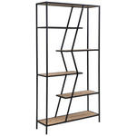REGAL Schwarz, Eiche Artisan  - Schwarz/Eiche Artisan, Trend, Holzwerkstoff/Metall (93/180/28cm) - Carryhome