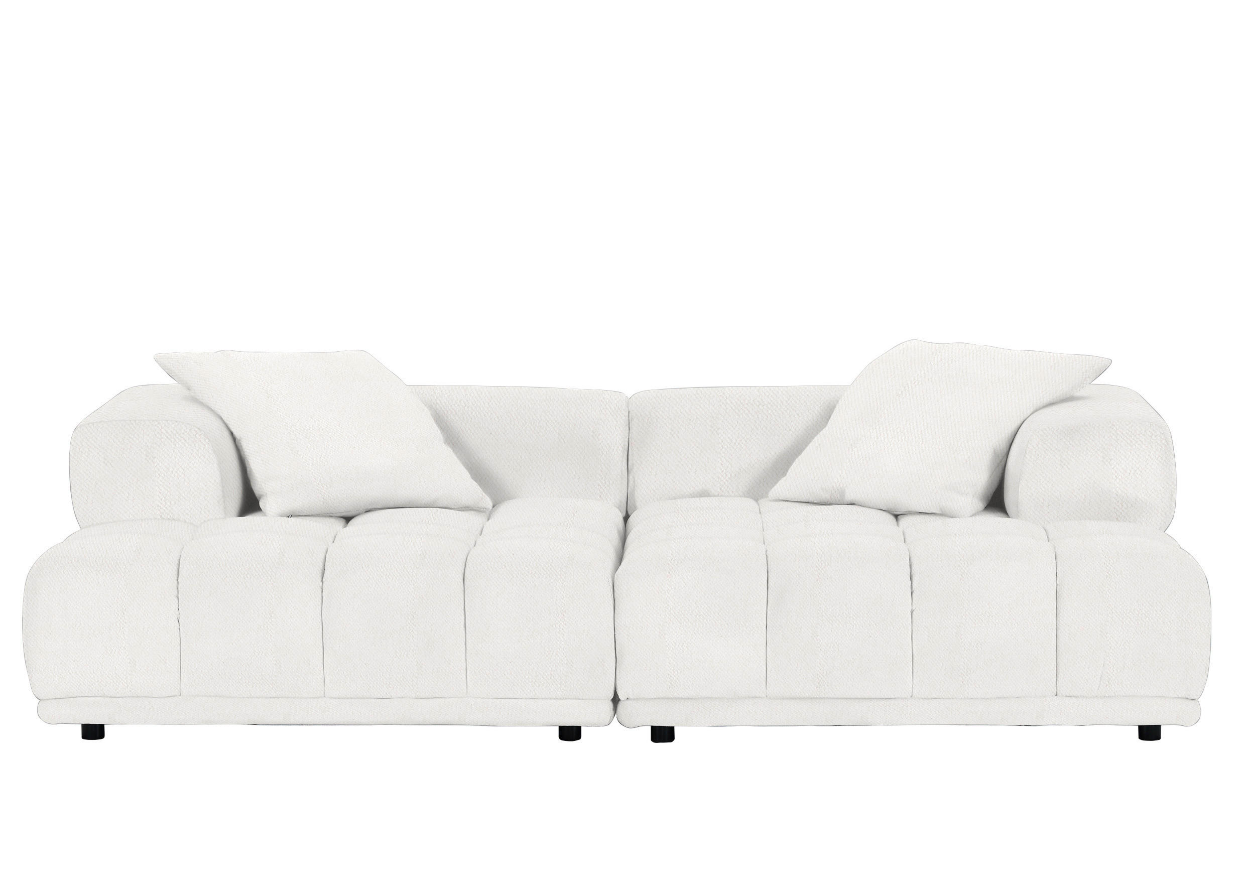 SOFFMODUL i flatväv vit - vit/svart, Klassisk, textil/plast (125/66/155cm) - Best Price