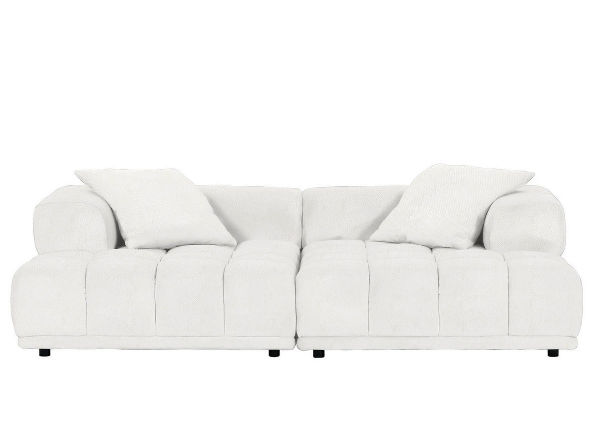 SOFFMODUL i flatväv vit  - vit/svart, Klassisk, textil/plast (125/66/155cm) - Best Price