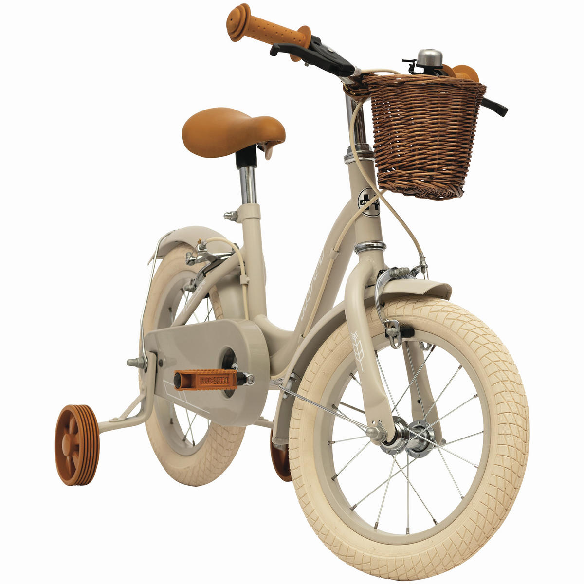 KINDERFAHRRAD 14 Zoll  - Hellgrau, Basics, Metall (46,5/68/91cm)