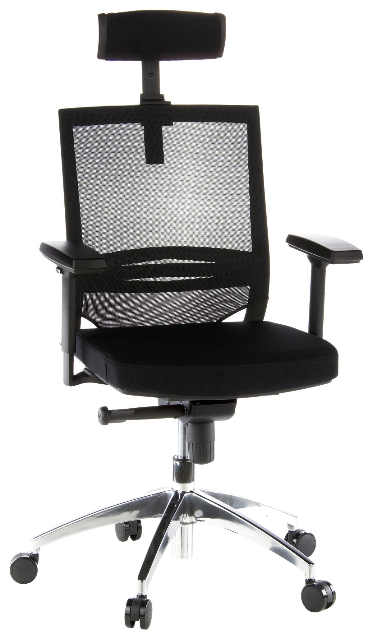 VRTLJIVI STOL tekstil, umetna masa črna  - črna, Moderno, kovina/umetna masa (59/108/49cm) - MID.YOU