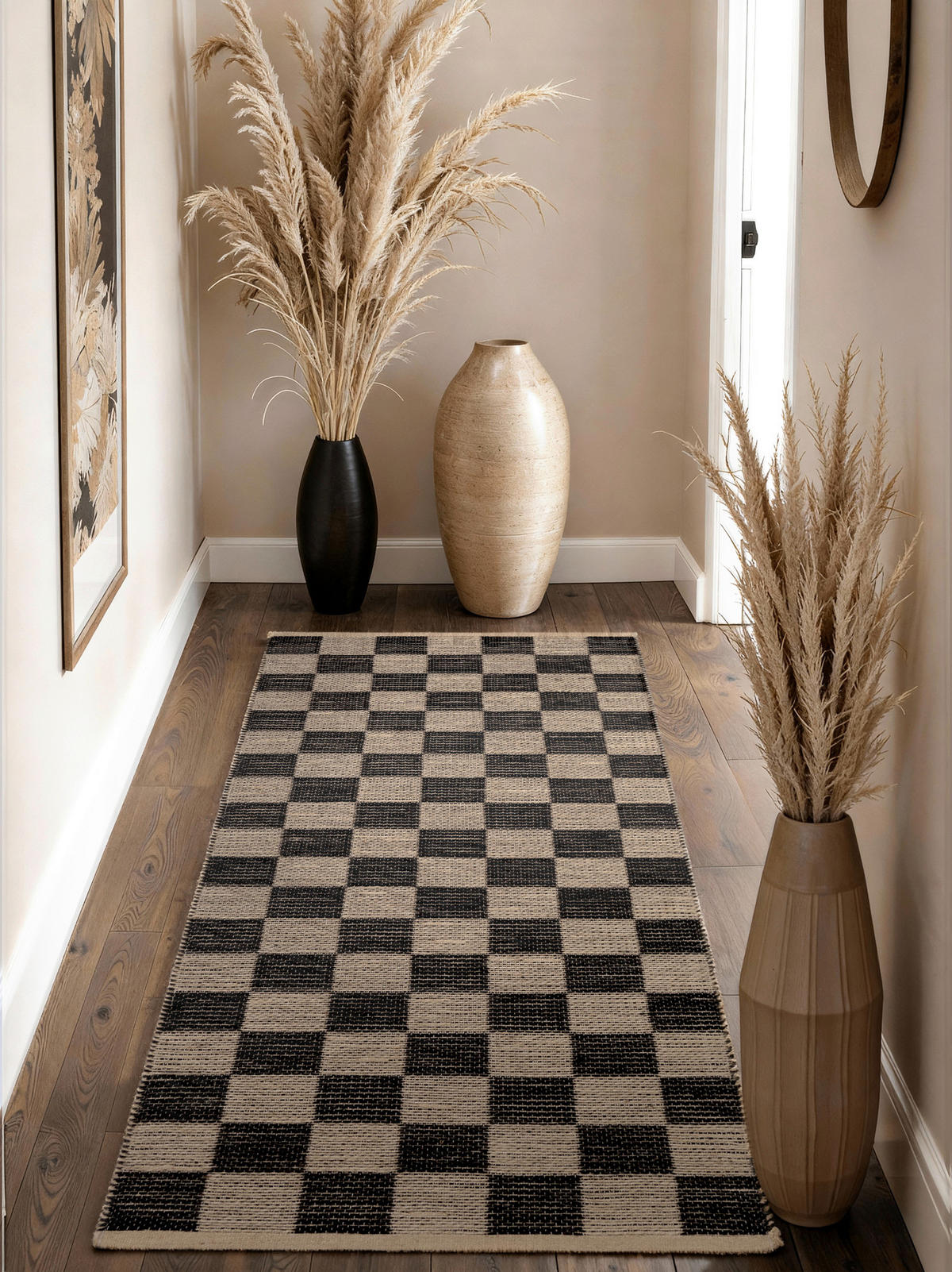 JUTETEPPICH 80/200 cm Handloom 1.0 Creme, Schwarz  - Creme/Schwarz, Basics, Textil (80/200cm) - Hanse Home