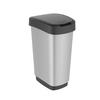 ABFALLEIMER TWIST 50 L  - Silberfarben/Schwarz, Basics, Kunststoff (40,1/29,8/60,2cm) - Rotho