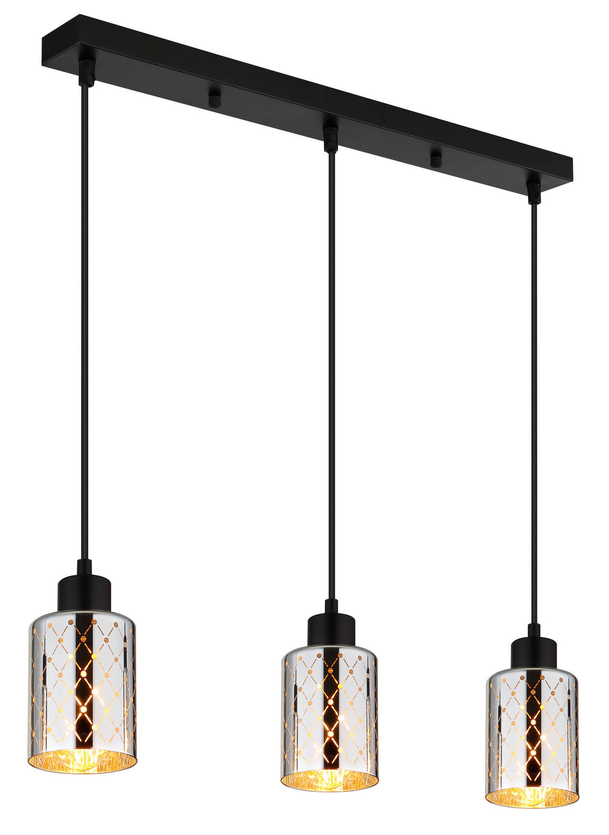 HÄNGELEUCHTE 59/9/120 cm  - Klar/Chromfarben, Basics, Glas/Kunststoff (59/9/120cm) - Globo