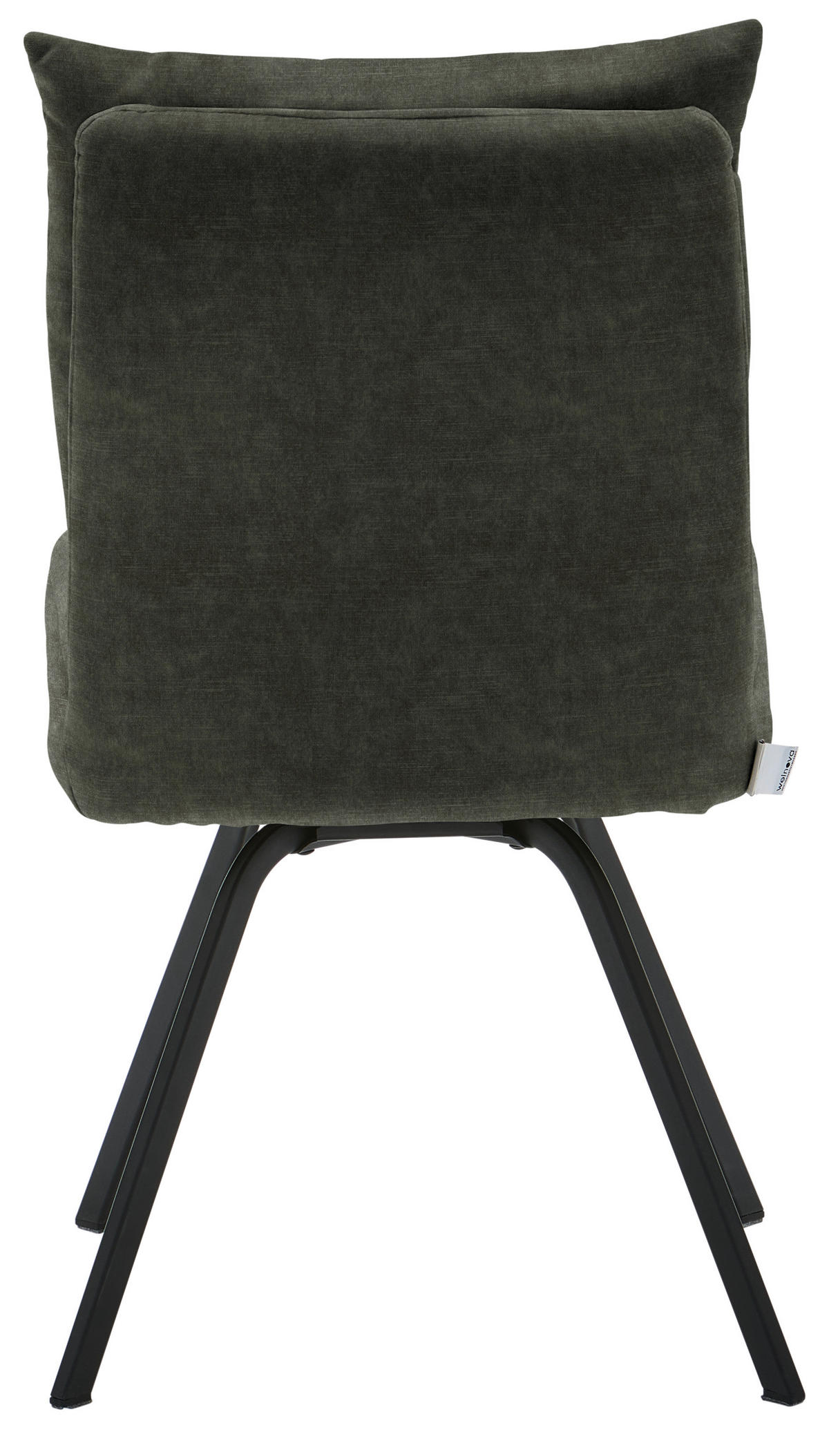 STUHL  in Velours Textil  - Waldgrün/Schwarz, Design, Textil/Metall (50/82/68cm) - Welnova