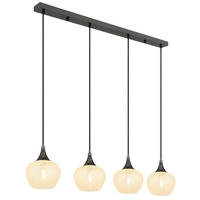HÄNGLAMPA 99/18/120 cm  - klar/kromfärg, Klassisk, metall/glas (99/18/120cm) - Globo