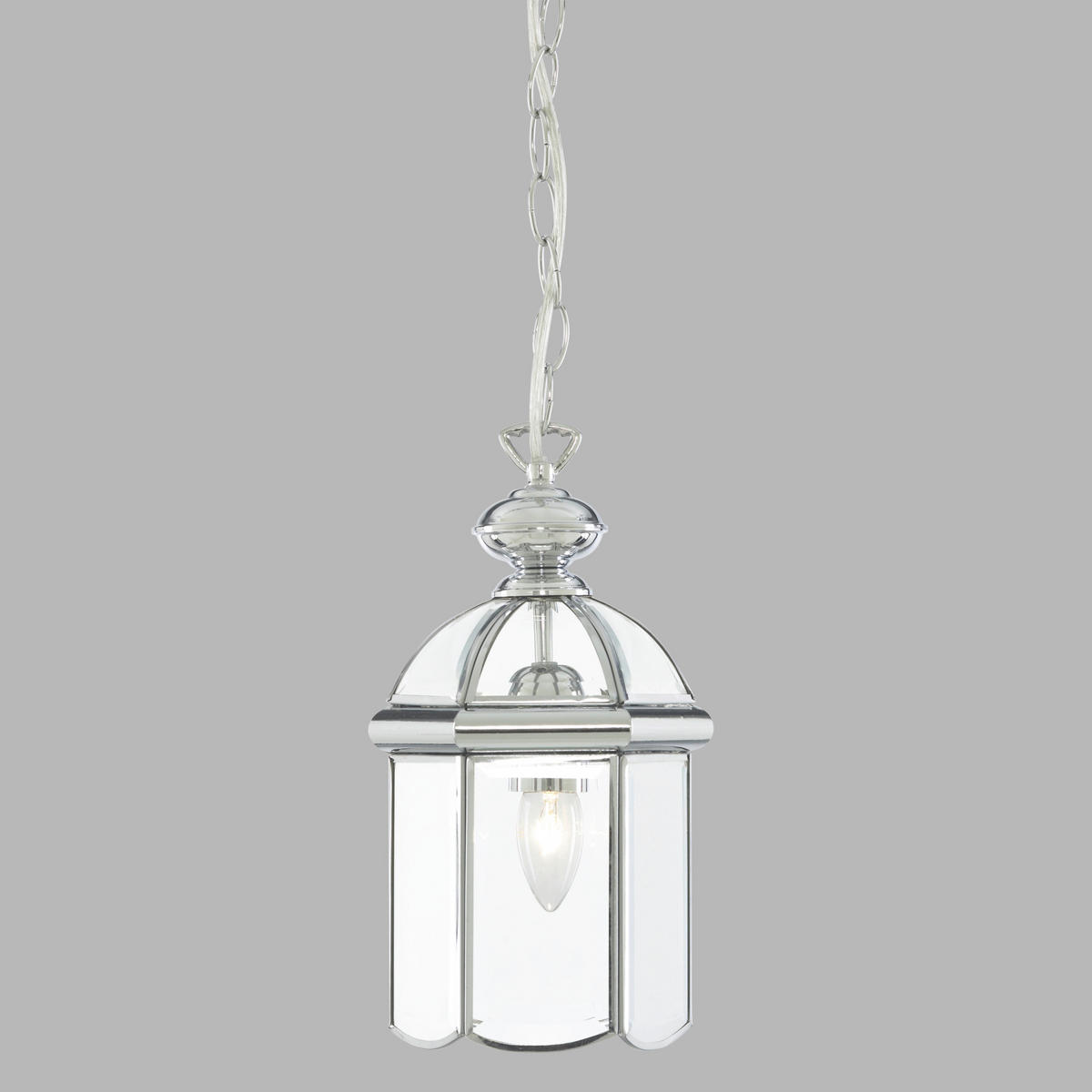 HÄNGLAMPA Bevelled 18/32 cm  - kromfärg, Klassisk, metall/glas (18/32cm)