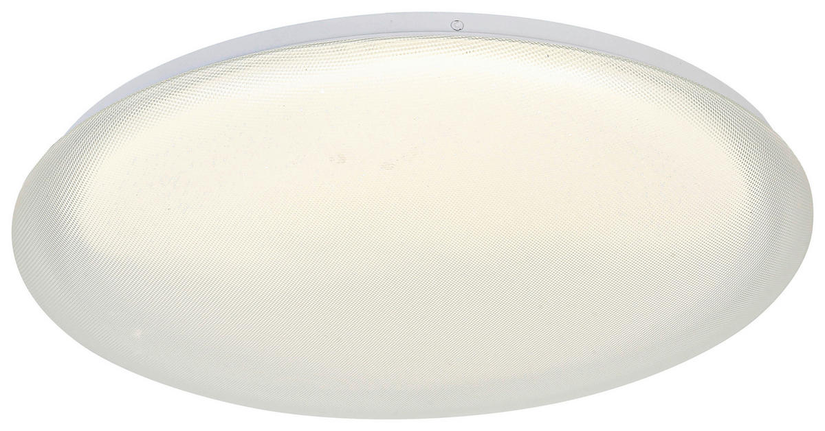 DECKENLEUCHTE 50/8 cm   - Transparent/Weiß, Trend, Kunststoff/Metall (50/8cm) - Novel