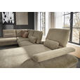 WOHNLANDSCHAFT in Webstoff Beige  - Beige/Schwarz, Design, Textil/Metall (208/354/157cm) - Dieter Knoll