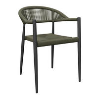 STAPELSESSEL Aluminium Anthrazit, Grün  - Anthrazit/Grün, KONVENTIONELL, Kunststoff/Metall (55l) - Ambia Garden